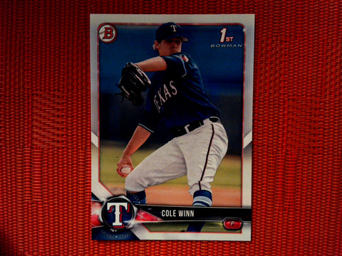 2018 Bowman Draft BD-173 Cole Winn - Texas Rangers (Base)