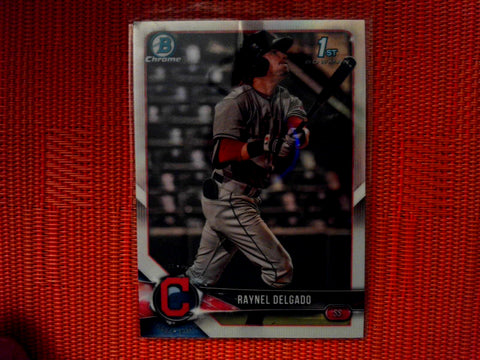 2018 Bowman Draft BD-176 Raynel Delgado - Cleveland Indians (Chrome)