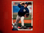 2018 Bowman Draft BD-184 Matt Sauer - New York Yankees (Base)