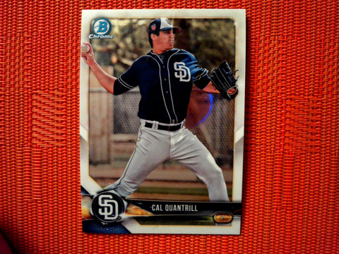 2018 Bowman Draft BD-195 Cal Quantrill - San Diego Padres (Chrome)