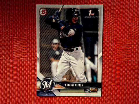 2018 Bowman Draft BD-19 Arbert Cipion - Milwaukee Brewers (Base)