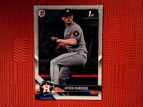 2018 Bowman Draft BD-23 Jayson Schroeder - Houston Astros (Base)