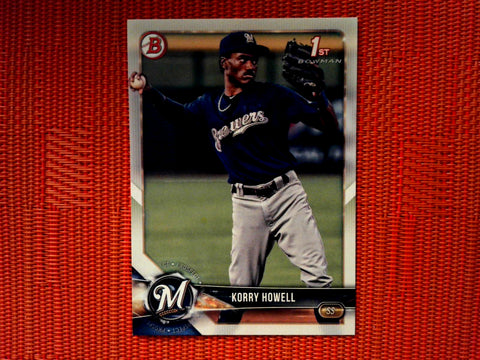 2018 Bowman Draft BD-61 Korry Howell - Milwaukee Brewers (Base)