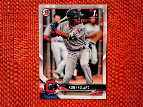 2018 Bowman Draft BD-89 Korey Holland - Cleveland Indians (Base)