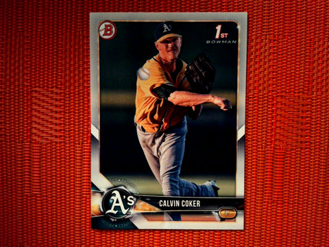 2018 Bowman Draft BD-92 Calvin Coker - Oakland Athletics (Base)