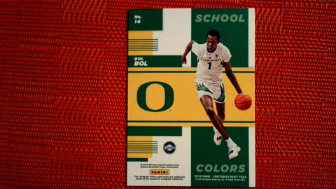 2019-20 Panini Contenders Draft Picks Basketball School Colors #14 Bol Bol - University of Oregon Default Title