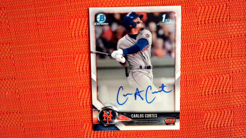 2019 Bowman Draft Autograph #CDA-CC Carlos Cortes-1st Bowman Default Title