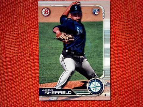 2019 Bowman 12 Justus Sheffield - Seattle Mariners RC (Base)