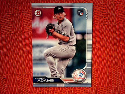 2019 Bowman 69 Chance Adams - New York Yankees RC (Base)