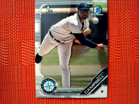 2019 Bowman Draft BD-11 Isaiah Campbell - Seattle Mariners (Chrome)