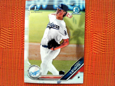 2019 Bowman Draft BD-132 Jimmy Lewis - Los Angeles Dodgers (Chrome)