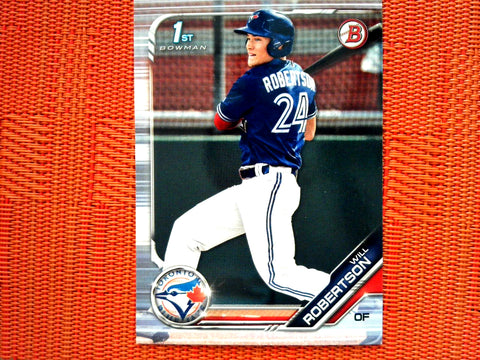 2019 Bowman Draft BD-133 Will Robertson - Toronto Blue Jays (Base)