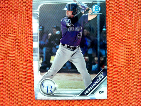 2019 Bowman Draft BD-137 Vince Fernandez - Colorado Rockies (Chrome)