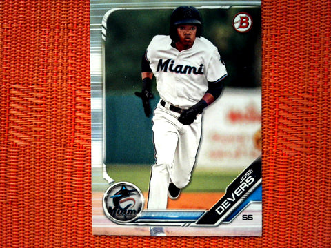 2019 Bowman Draft BD-154 Jose Devers - Miami Marlins (Base)