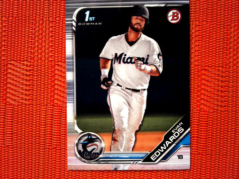 2019 Bowman Draft BD-168 Evan Edwards - Miami Marlins (Base)