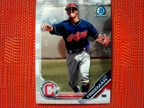 2019 Bowman Draft BD-184 Tyler Freeman - Cleveland Indians (Refractor)