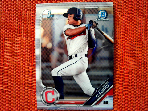 2019 Bowman Draft BD-195 Christian Cairo - Cleveland Indians (Refractor)