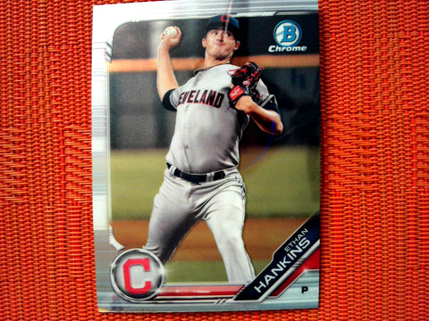 2019 Bowman Draft BD-51 Ethan Hankins - Cleveland Indians (Chrome)