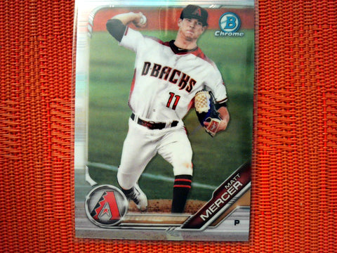 2019 Bowman Draft BD-55 Matt Mercer - Arizona Diamondbacks (Chrome)