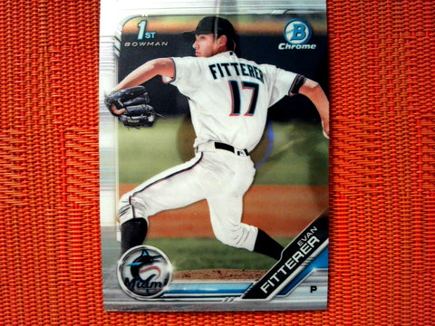 2019 Bowman Draft BD-68 Evan Fitterer - Miami Marlins (Refractor)