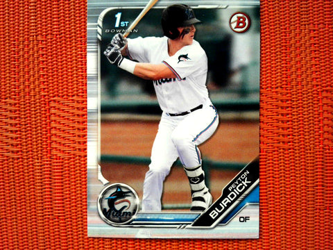 2019 Bowman Draft BD-74 Peyton Burdick - Miami Marlins (Base)