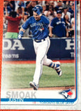 2019 TOPPS SERIES 2 #680 JUSTIN SMOAK SP SHORT PRINT VARIATION TORONTO BLUE JAYS