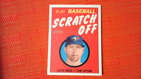 2019 Topps Heritage Scratch Off Justin Smoak #4 of 15 Toronto Blue Jays