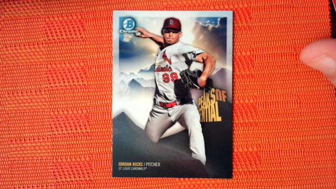 Jordan Hicks 2018 Bowman Chrome Peaks of Potential #PP-JH St. Louis Cardinals