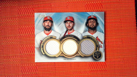 2019 Topps Triple Threads Cardinals Relic Combo Card Carpenter/DeJong/Martinez 19/36