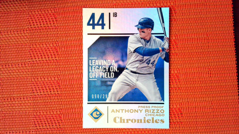 2018 Panini Chronicles Press Proof /299 Anthony Rizzo #48