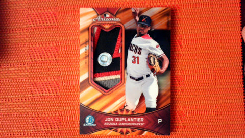 JON DUPLANTIER 2019 BOWMAN CHROME ARIZONA FALL LEAGUE PATCH ROOKIE ORANGE /25