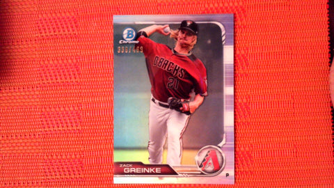 2019 Bowman Chrome Refractors #57 Zack Greinke /499