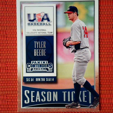 2015 Panini Contenders Baseball #58 Tyler Beede USA Collegiate National Team