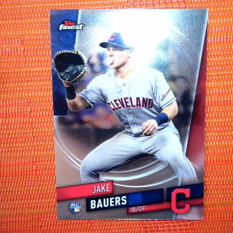 2019 Topps Finest Jake Bauers Rookie Card - Cleveland Indians