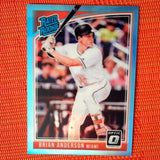 2018 Panini Optic #185 Brian Anderson Marlins RC #12/50 Nmt