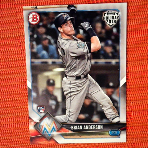 2018 Bowman Topps Holiday #TH-BA Brian Anderson NM-MT RC Rookie Marlins