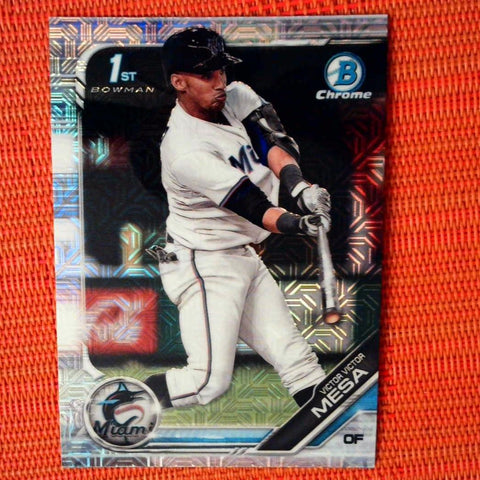 2019 Bowman Mega Box Victor Victor Mesa Mojo Refractor #BCP-5 Miami Marlins