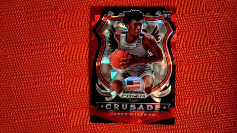 2020-21 Panini Prizm Draft Picks Basketball Crusade Red Ice Prizm #82 James Wiseman - Rookie Default Title