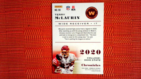 2020 Panini Chronicles Football Teal Parallel #98 Terry McLaurin Default Title
