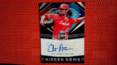 2020 Panini Elite Extra Edition Baseball Hidden Gems Autograph #HG-CA Clay Aguilar Default Title