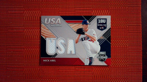 2020 Panini Elite Extra Edition USA Baseball Material Black #USAM-MI Mick Abel Baseball Default Title
