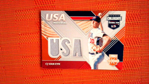 2020 Panini Elite Extra Edition USA Game Worn Material 145/199 #USAM-CE CJ Van Eyk Default Title