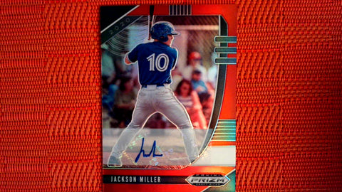 2020 Panini Prizm Draft Picks Prizm Red Autograph 36/50 #PDP65 Jackson Miller Default Title