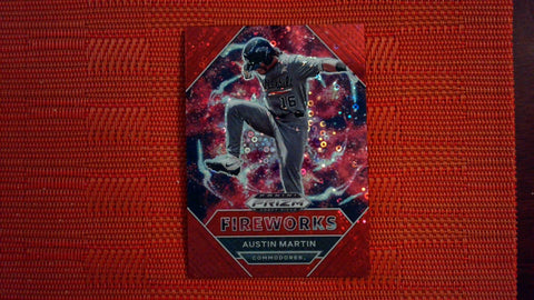 2020 Panini Prizm Draft Picks Red Donuts Fireworks #PDP178 Austin Martin 99/99 EBAY 1/1 Baseball Default Title