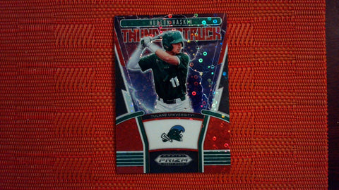 2020 Panini Prizm Draft Picks Red Donuts Thundersturck #TH12 Hudson Haskin 31/99 Baseball Default Title
