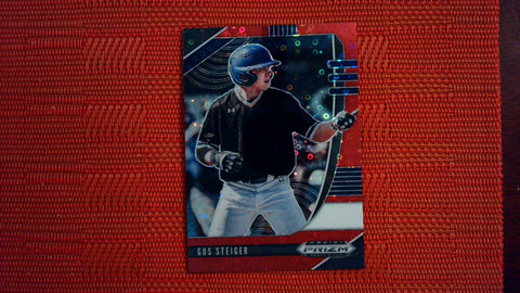 2020 Panini Prizm Draft Picks Red Donuts #PDP147 Gus Steiger 34/99 Baseball Default Title