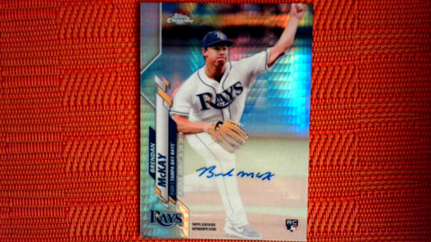 2020 Toops Chrome Update X-Fractor Auto 28/125 #RDUSA-BM Brendan McKay - Rookie Default Title