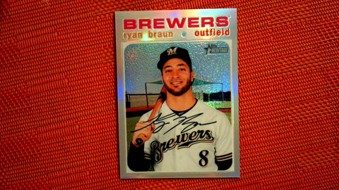 2020 Topps Hertiage Base Chrome Refractor 387/571 #THC-321 Ryan Braun Default Title