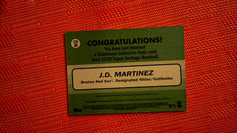 2020 Topps Hertiage Clubhouse Collection Relic #CCR-JM JD Martinez Default Title