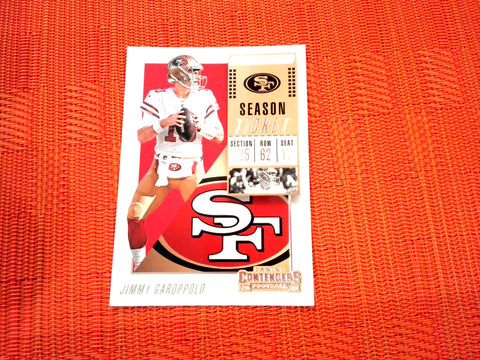 2018 Contenders NFL 13 Jimmy Garoppolo - San Francisco 49ers (Base)